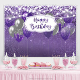 Lofaris Glitter Light Balloon Happy Birthday Backdrop For Female